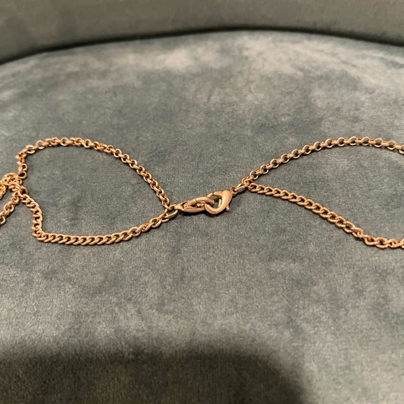 Low Hanging Gold Coated Two Layer Necklace - Picture 4 of 7